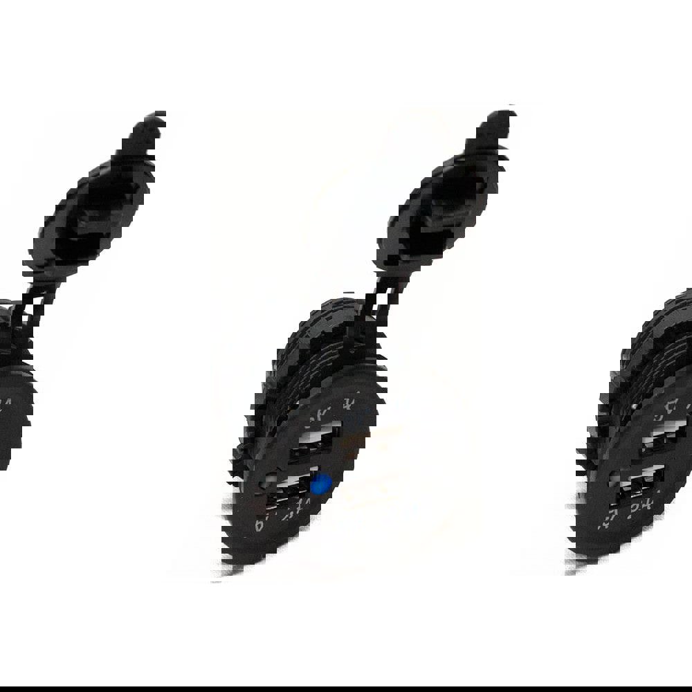 Automotive Replacement Parts; Application: 2-Port Socket Style USB (Blue Indicator)